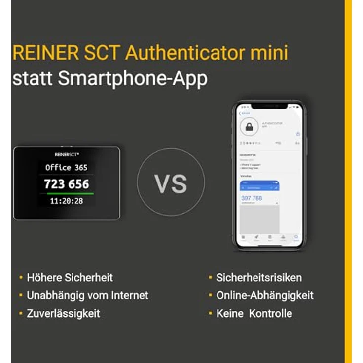 REINER SCT Authenticator Mini – Hardware für Zwei-Faktor-Authentisierung | TOTP-Generator für ultimativen Schutz Ihrer Accounts – Bild 4