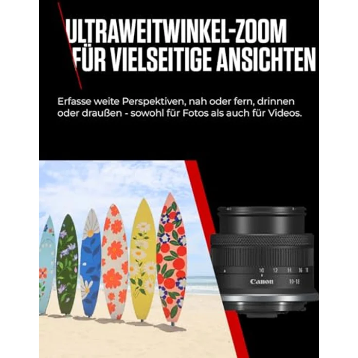 Canon RF-S 10-18mm F4.5-6.3 IS STM Weitwinkelobjektiv, Super-Weitwinkelbrennweite bis 10 mm, optischer Bildstabilisator – Bild 5