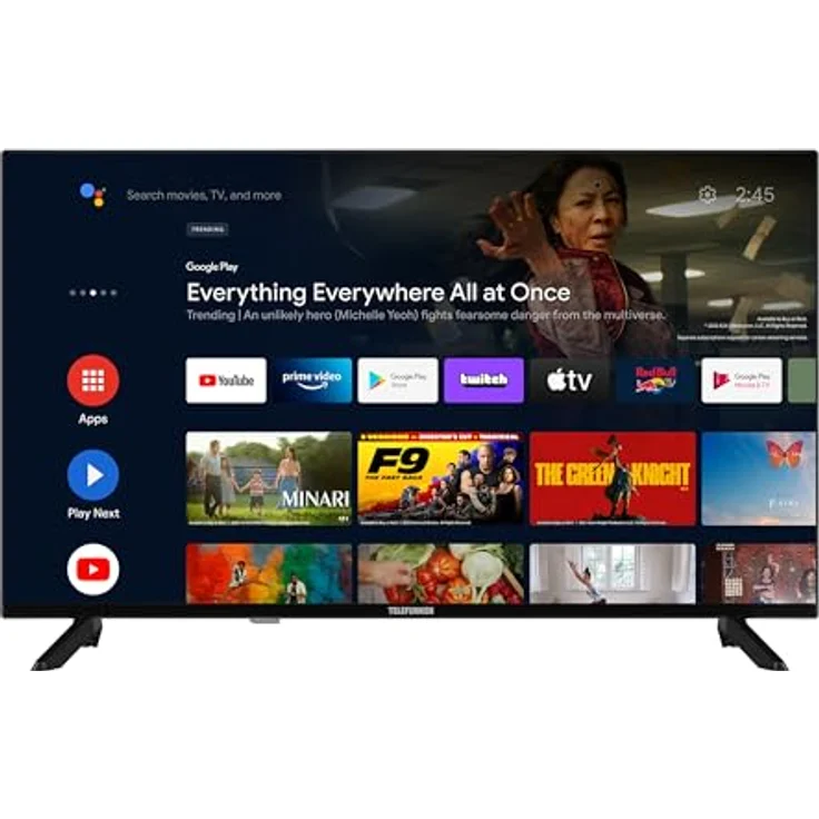 Telefunken QLED TV 40 Zoll Fernseher Full HD Android Smart TV (HDR, Triple-Tuner, Bluetooth) QF40AO750S, Schwarz – Bild 2