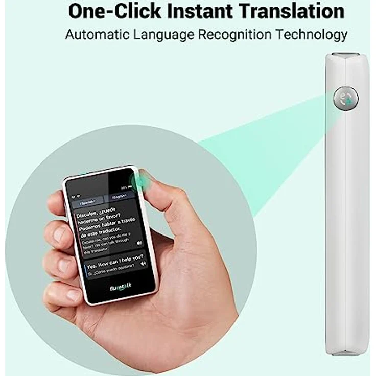 Timekettle Fluentalk T1 Mini Sprachübersetzer, Foto Übersetzer und Übersetzungsgerät ohne Internet, Unterstützung für 40 Sprachen, Übersetzer für freies Reisen – Bild 3