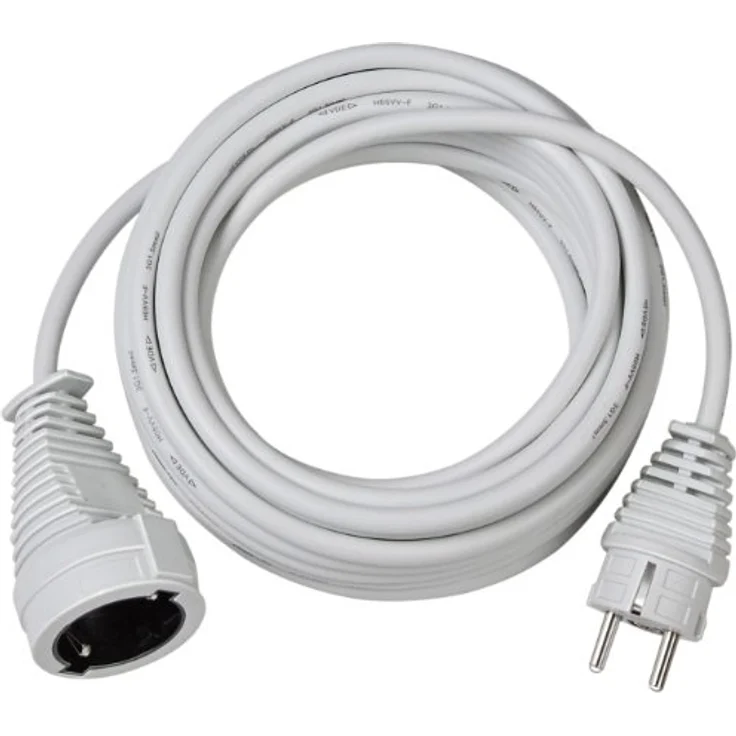Brennenstuhl Qualitäts- Kunststoff-Verlängerungskabel mit Schutzkontakt-Stecker und -Kupplung (Verlängerungskabel für innen mit 10m Kabel) weiß – Bild 2