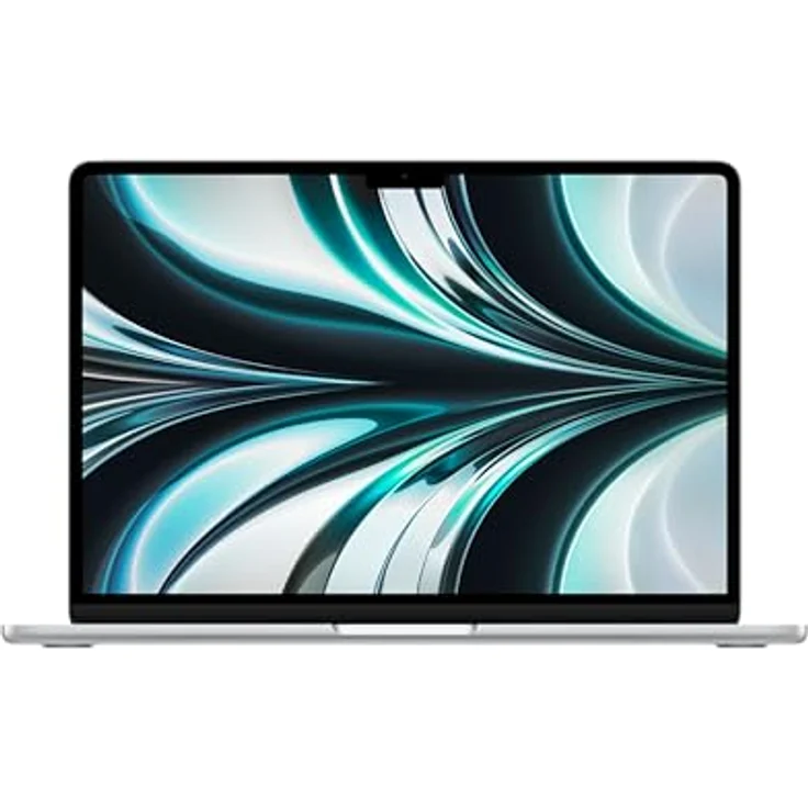 Apple MacBook Air Laptop mit M2 Chip: 13,6" Liquid Retina Display, 16 GB RAM, 256 GB SSD Speicher, beleuchtete Tastatur, 1080p FaceTime HD Kamera; Silber. – Bild 1