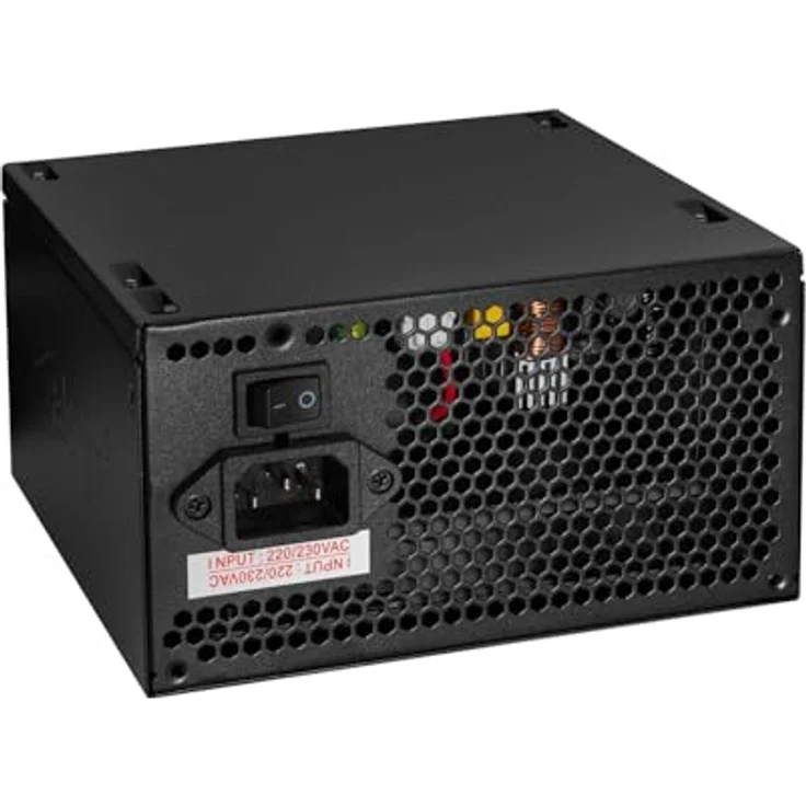 Akyga ATX Netzteil AK-C1-500, 500W, 80 PLUS zertifiziert, vollmodular, 2x PCI-E, 4x SATA, 2x Molex, mit 12 cm Lüfter, Schwarz – Bild 3