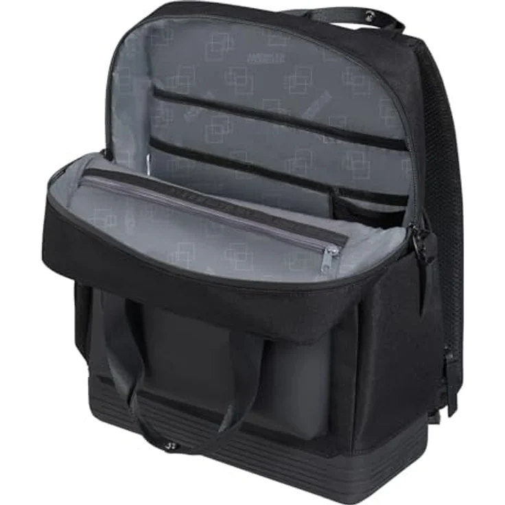 American Tourister Soulpack Laptoprucksack 15 Zoll, 39 cm, 17 L, aus recyceltem PET, Schwarz – Bild 2