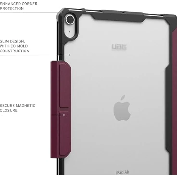 URBAN ARMOR GEAR Essential Armor Folio Apple iPad Air 11 Hülle (M2 / 2024) Case Bordeaux, mit Wake/Sleep Funktion, Apple Pencil Stift-Halter und Standfunktion – Bild 5