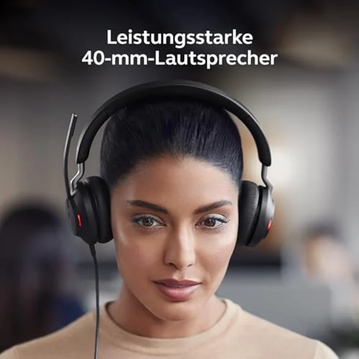 Jabra Evolve2 40 SE, USB-C / A schnurgebundenes Stereo Headset mit Busylight, zertifiziert für Microsoft Teams, maximaler Tragekomfort – Bild 5