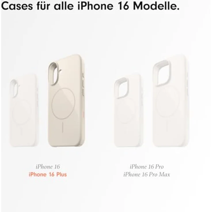 beats Case iPhone 16 Plus - MagSafe, Kratzfeste Schutzhülle, passgenau, Innenfutter aus Mikrofaser - Felsbeige – Bild 2
