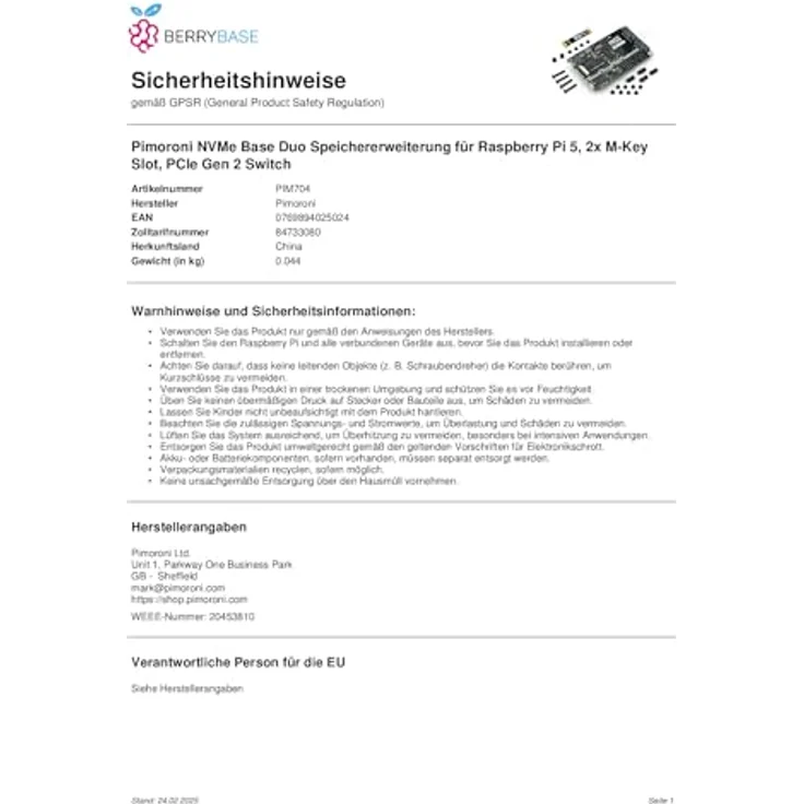 Pimoroni NVMe Base Duo Speichererweiterung für Raspberry Pi 5, 2x M-Key Slot, PCIe Gen 2 Switch, ideal für Dateiserver und Medienzentren – Bild 7