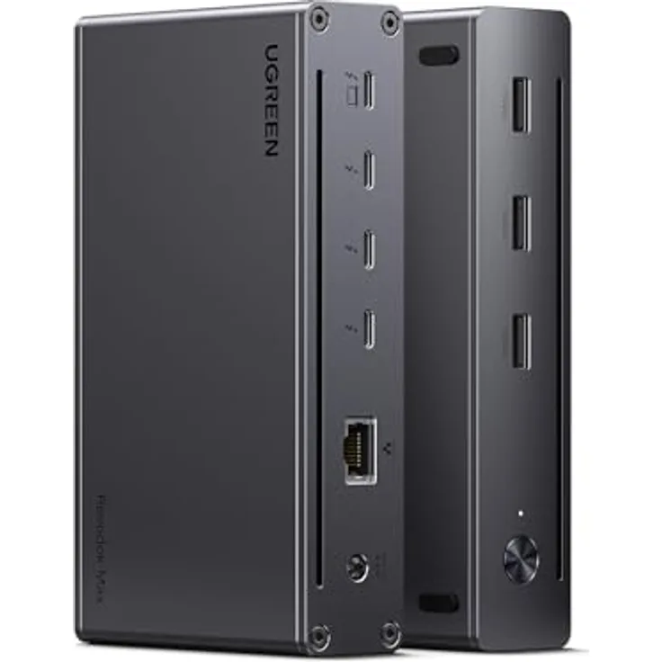 UGREEN Revodok Max 208 Thunderbolt 4 Dock 40Gbps 8-in-1 Docking Station - Dual 4K@60Hz Display, Single 8K, 85W Aufladen, Gigabit Ethernet