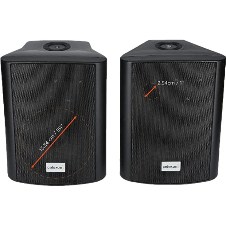 celexon Aktivlautsprecher-Set schwarz - 2X 30W - leistungsstarke Audio-Boxen - inkl Wandhalterung – Bild 3