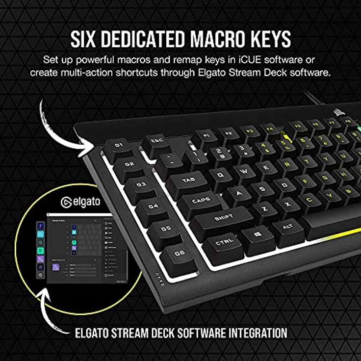 Corsair K55 RGB PRO Tastatur USB QWERTY Englisch Schwarz (CH-9226765-NA) – Bild 4
