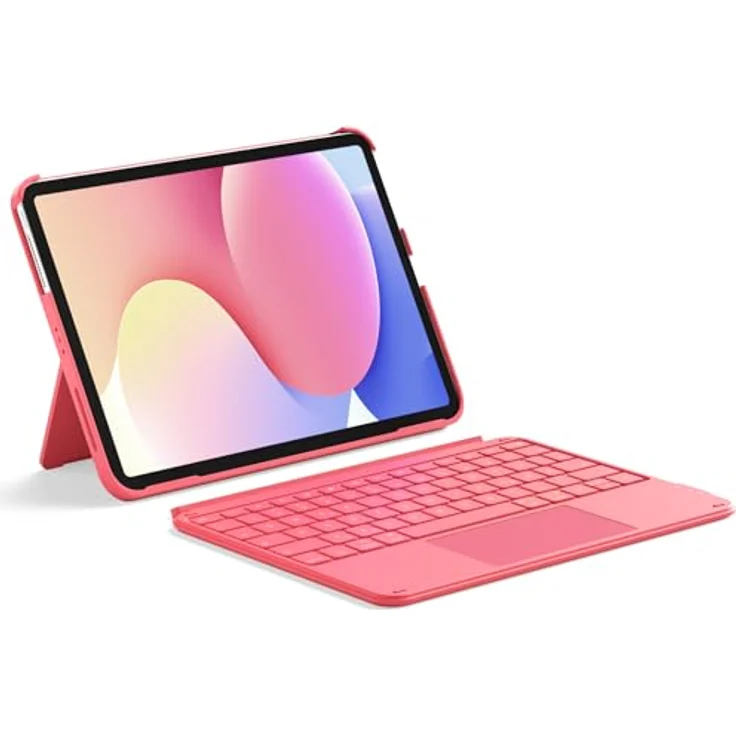 Inateck Hülle mit Tastatur, Ultraleichte QWERTZ-Tastatur mit Touchpad für iPad 10/11 Gen. A16 (2025), iPad Air 11" M3/M2 (2025/2024), Pro 11, abnehmbar, 450g leicht – Bild 1
