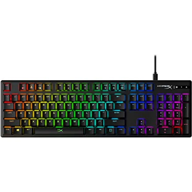 HyperX Alloy Origins – Mechanische Gaming–Tastatur, RGB, HyperX Blue mechanische Switches, kompakt, tragbar, langlebiges Aluminiumgehäuse, fortschrittliche Personalisierung, HyperX NGENUITY Software