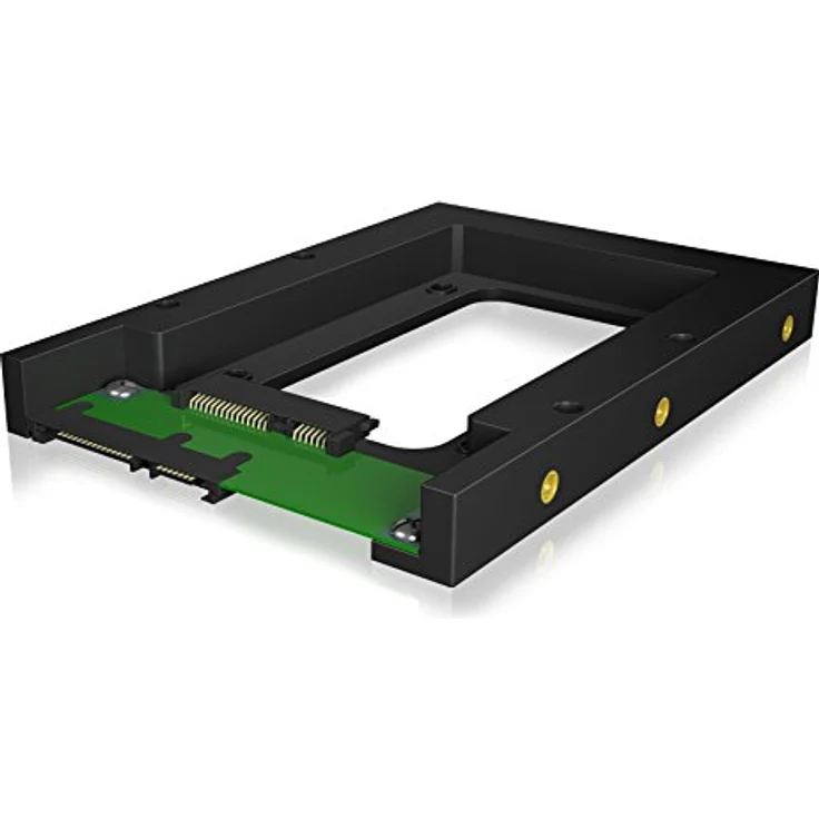 Icy Box IB-2538StS Konverter 1x 2,5 Zoll auf 1x 3,5 Zoll für SATA HDD-SSD, Kunststoff, Messinggewinde, SATA III, schwarz – Bild 2