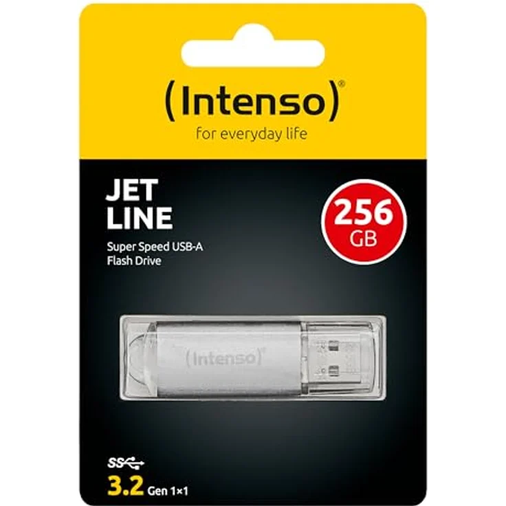 Intenso Jet Line, USB 3.2 Gen 1x1, Super Speed USB-A Stick, 256 GB, silber – Bild 4