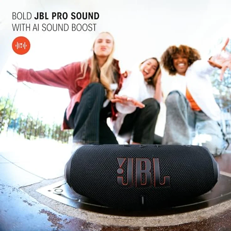 JBL Charge 6, tragbarer Bluetooth-Lautsprecher, 28 Stunden Akkulaufzeit, IP68 wasserdicht, Staub- und stoßfest, Pro Sound mit AI Sound Boost, Auracast Multi-Speaker, Violett – Bild 2