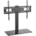 PureMounts TV Ständer, Standfuss für 37-70 Zoll Fernseher, schwenkbar, belüftet, mit Kabelmanagement, schwarz