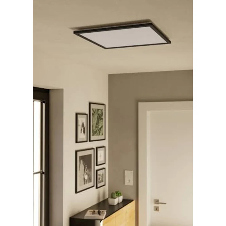 EGLO connect.z Smart Home LED Badezimmer Deckenleuchte Rovito-Z, ZigBee, App und Sprachsteuerung Alexa, warmweiß-kaltweiß, RGB, dimmbare Bad Deckenlampe, schwarz, IP44, 50x50 cm – Bild 4