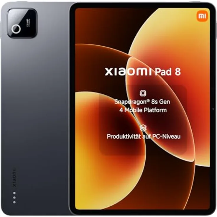 XIAOMI Pad 8 Tablet 11,2 Zoll, Snapdragon 8s Gen 4, 8GB RAM, 256GB Speicher, 3.2K 144Hz Display, 9200mAh Akku, Grau, 3 Jahre Garantie