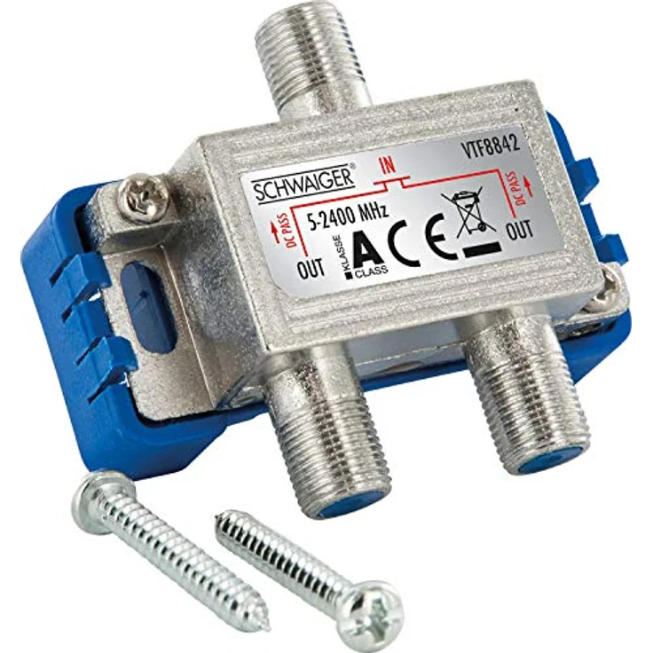 Schwaiger VTF8842241 High-End-Verteiler 2-Fach für BK- und GA-Anlagen (110 dB) – Bild 2