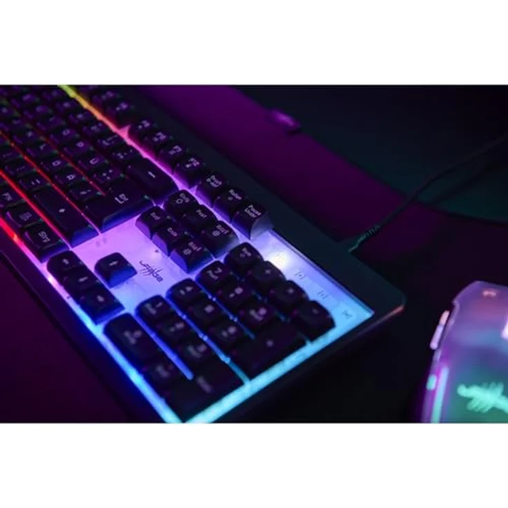 uRAGE Exodus 215 Illuminated Gaming-Tastatur Schwarz DE, Regenbogen-RGB-Beleuchtung, Anti-Ghosting, WIN-Lock, Multimedia-Funktionen – Bild 5