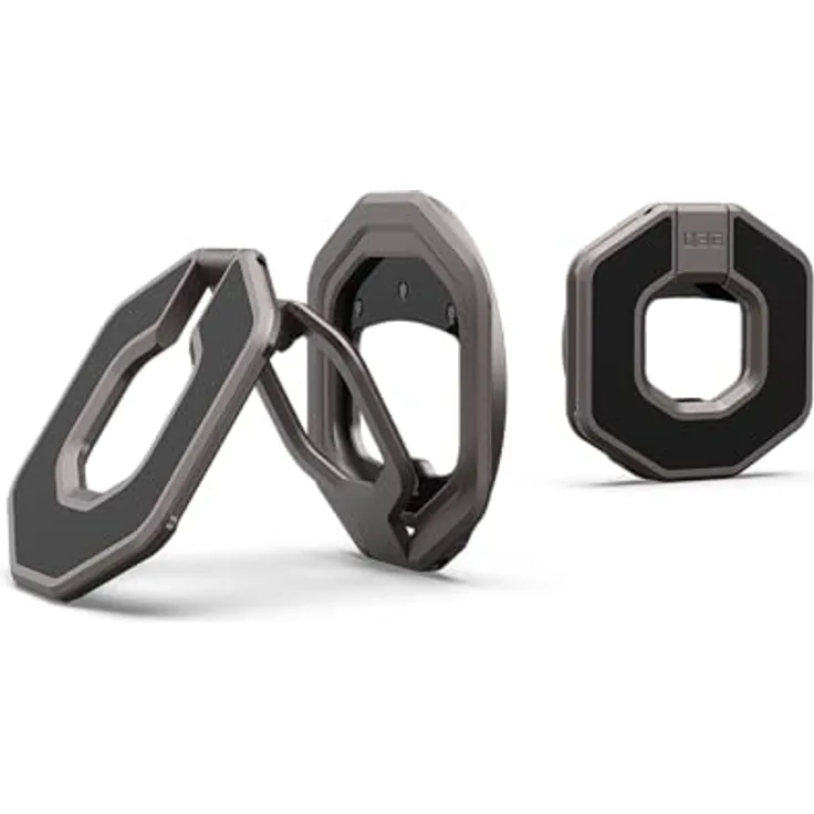 URBAN ARMOR GEAR Monarch Mag2 Dual Magnetring Halterung mit 360° Drehung, Standfunktion im Hoch- und Querformat, starke Doppelmagneten, gunmetal