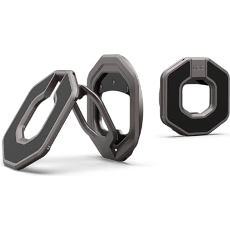 URBAN ARMOR GEAR Monarch Mag2 Dual Magnetring Halterung mit 360° Drehung, Standfunktion im Hoch- und Querformat, starke Doppelmagneten, gunmetal – Bild 1