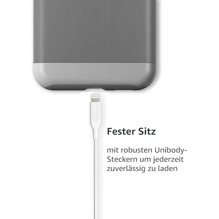 AmazonBasics – Verbindungskabel Lightning auf USB-A, MFi-zertifiziertes Ladekabel für iPhone, weiß, 1,82 m - Preisvergleich – Bild 4