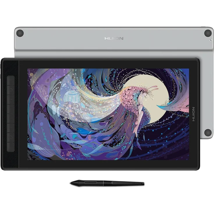 HUION Kamvas Pro 16 Grafiktablett mit Display, 145% sRGB, QHD-Auflösung 2560 x 1440, 8 Direktzugriffstasten