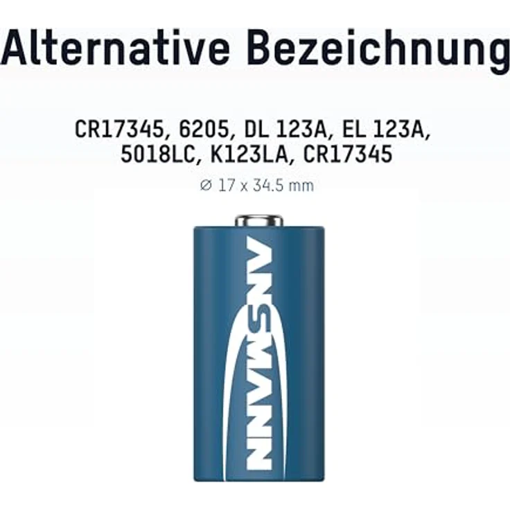 ANSMANN CR123A Lithium Batterie 3V 6 Stück - ideal für Garagentoröffner, Alarmanlage, Miniradio, Funkauslöser für Kamera, Messgeräte, Klingel – Bild 3