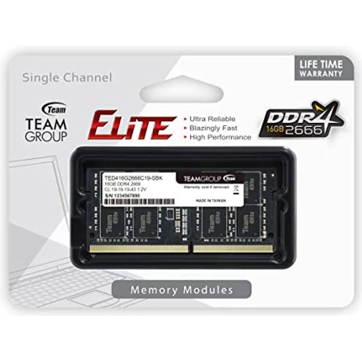 S/O 16GB DDR4 PC 2666 Team Elite retail TED416G2666C19-S01 (TED416G2666C19-S01) - Preisvergleich – Bild 4