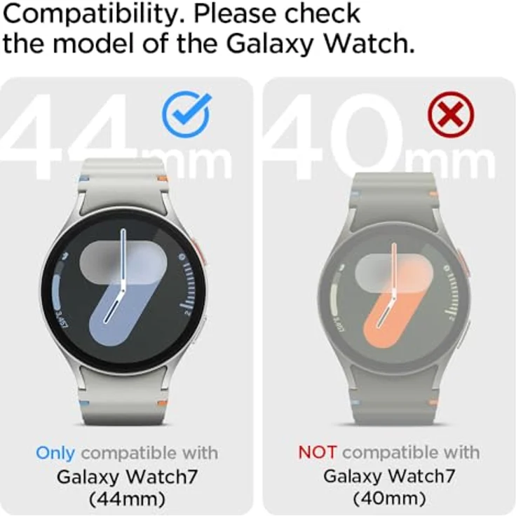 Spigen Rugged Armor Pro Hülle mit Armband für Samsung Galaxy Watch 7 44mm (2024) - Matt Schwarz – Bild 2