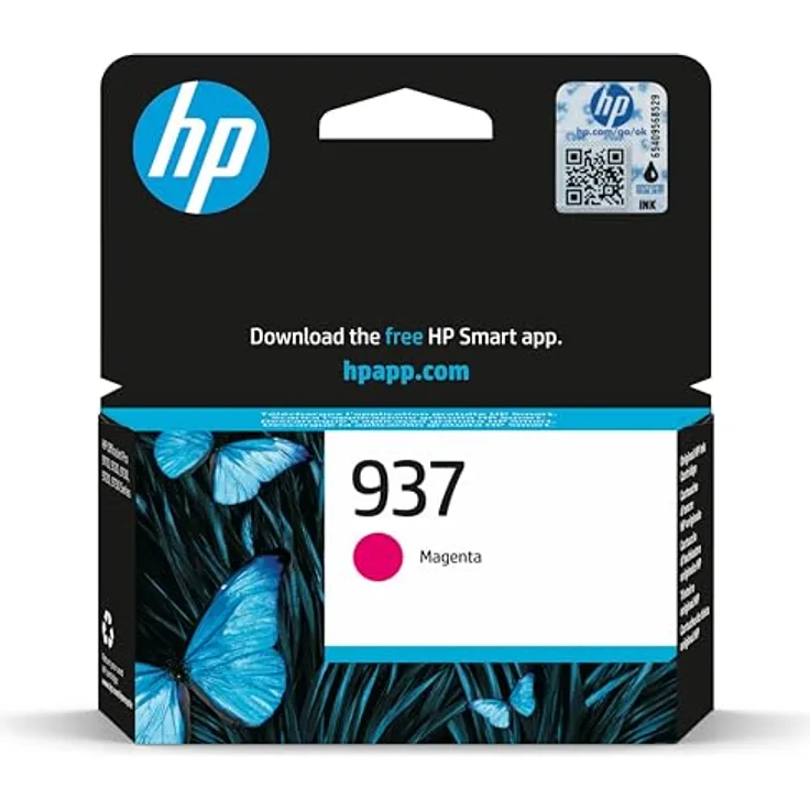 HP 937 Magenta Original Druckerpatrone, Druckleistung bis 800 Seiten, kompatibel mit OfficeJet Pro 9110b/9117b/9120b/e/9122e/9125e/9130b/9132e/9135e/9720e/9730e AiO