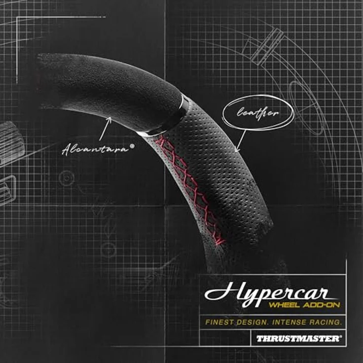 Thrustmaster Hypercar Wheel AddOn, Gaming-Lenkrad in Racing-Look aus Carbon und Leder, integrierte Schaltanzeige – Bild 6