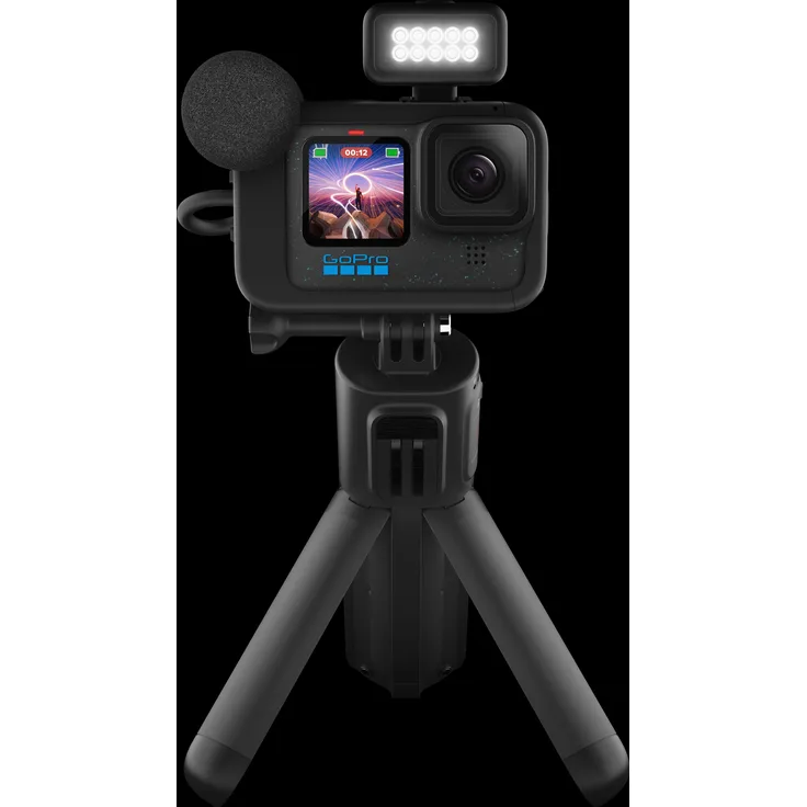 GoPro HERO12 Black Creator Edition, Action Cam mit 5.3K/60fps, Bluetooth, WLAN, schwarz