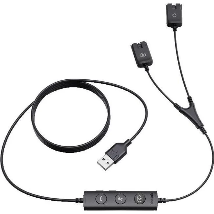 Yealink Trainingskabel, Headset Zubehör für effizientes Training, Schwarz