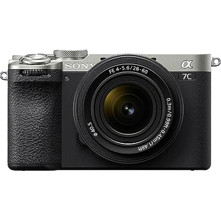 Sony Alpha 7C II | Spiegellose Vollformatkamera mit SEL2860 Zoom Objektiv (28-60 mm, F4–5.6, kompakt, 33 MP, Echtzeit-Autofokus, 10 BPS, 4K Video, neigbarer LCD-Touchscreen) Silber – Bild 1