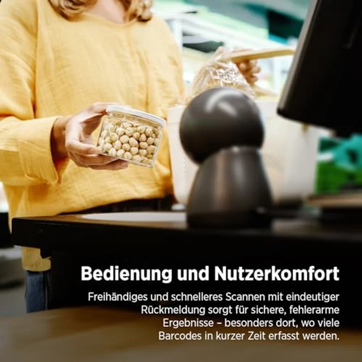 Olympia LS 7100, Omnidirektionaler 2D Standscanner mit automatischem Barcode-Scan, USB & RS232, hochauflösender Sensor für POS, Retail & Lager, robuster Standbetrieb – Bild 5