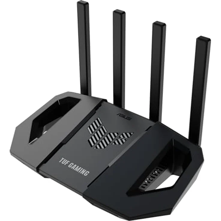 ASUS TUF Gaming BE3600 Router Dual Band WiFi 7, 802.11be, Port 2,5 Gbit/s, Netzwerksicherheit, Unterstützung WiFi Mesh, Gear Accelerator, QoS adaptiv, Port Forwarding, Tethering Mobile, Schwarz – Bild 1