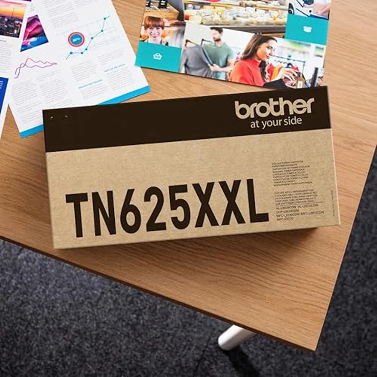 Brother Tonerkartusche TN625XXLC, Cyan, druckt bis zu 6.500 Seiten, ISO-zertifiziert, 100 % recycelbare Verpackung – Bild 5