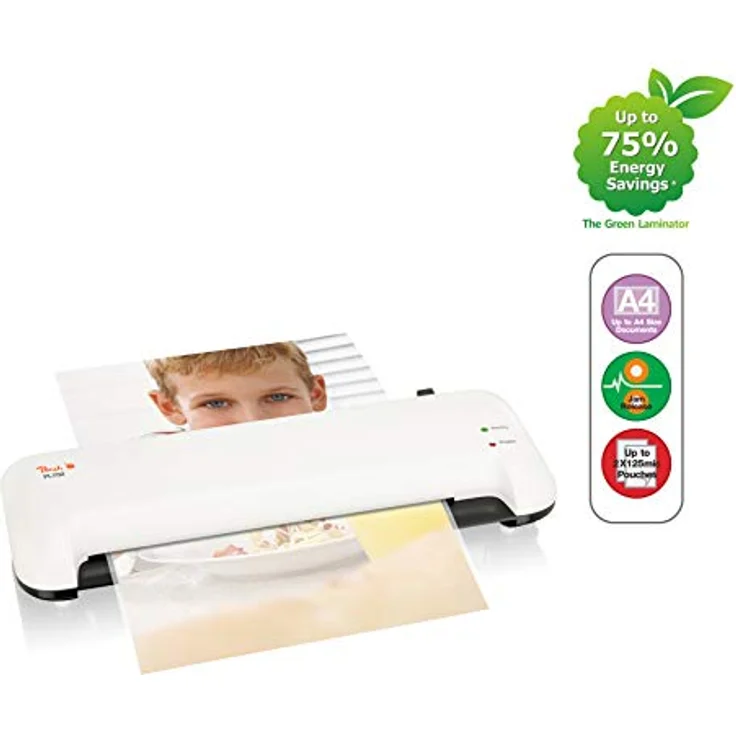 Peach PL750 Laminiergerät DIN-A4 , spart bis zu 75% Energie , schnell startklar , geeignet für handelsübliche Folien , 1½ Seiten pro Min. , inkl. 10 Laminierfolien – Bild 2