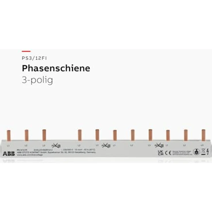 ABB Phasenschiene 3ph Pro M 212mm 10qmm 63A, 1 – Bild 3