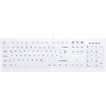 Active Key Hygiene Desktop Keyboard Fully Sealed Watertight USB White UK 0.4m Cable/Plug + 1.8m Cable (DE, Kabelgebunden), Tastatur, Weiss