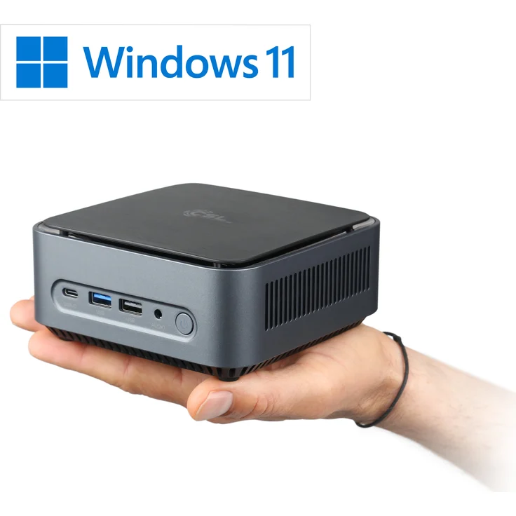 CSL Narrow Box Premium Mini-PC, 16GB RAM, 1000 GB M.2 SSD, Win 11 Pro – Bild 1