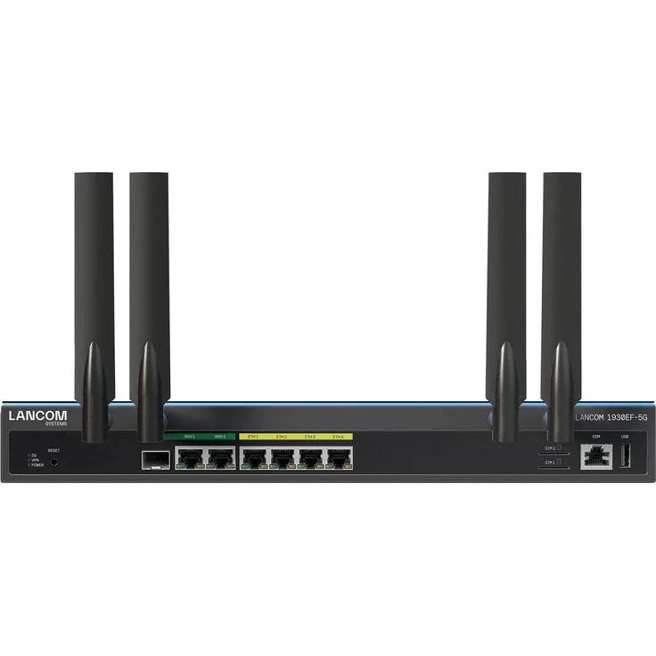 Lancom Systems LANCOM 1930EF-5G (EU), Router mit 5G LTE Unterstützung und robuster Sicherheitsverschlüsselung, Schwarz – Bild 1