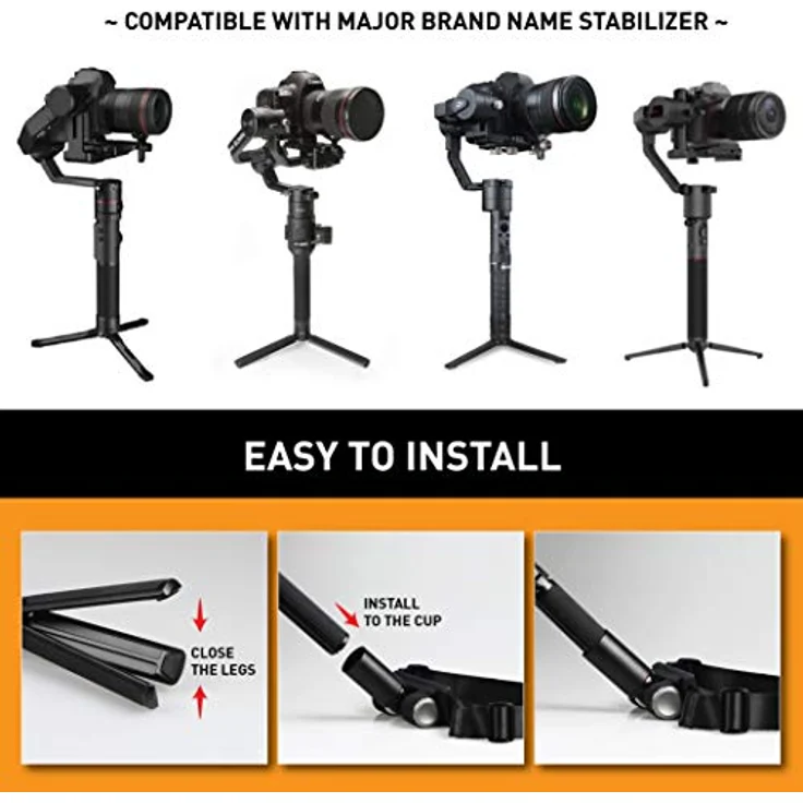 MoGoPod MogoCrane Gürtel-Set (Farbe + Becher aus Aluminium) für Stabilisator DJI Ronin und Stativ Monopode robust Halterung drehbar – Bild 3