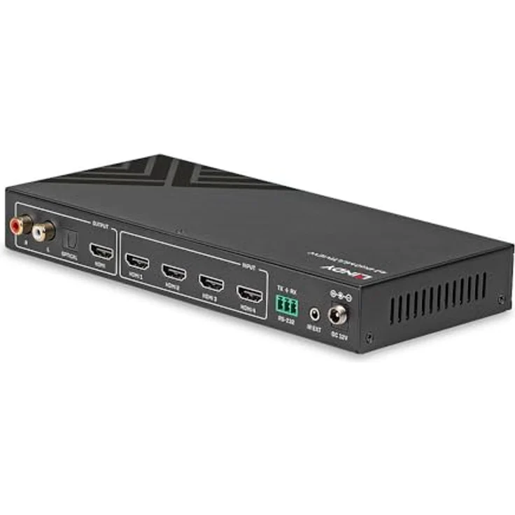 LINDY 38228 Unterbrechungsfreier 4K60 4x1 Multiview-Switch, RS232 Steuerung, 3 Jahre Herstellergarantie – Bild 2