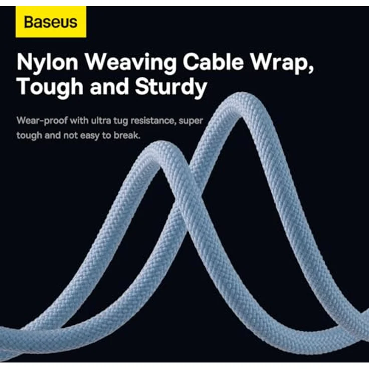 Baseus StarSpeed 3-in-1 Kabel, USB-A / Micro-USB / Lightning / USB-C, 3,5 A, 1,2 m, blau – Bild 3