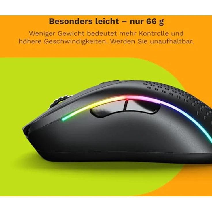 Glorious Gaming Model D 2 Wireless Gaming Mouse - superleicht 66g, bis zu 210h Batterie, 26K Opt. Sensor, 6 program. Tasten, 80 Millionen Klicks, FPS, MMO, MOBA - Mattschwarz - Preisvergleich – Bild 5