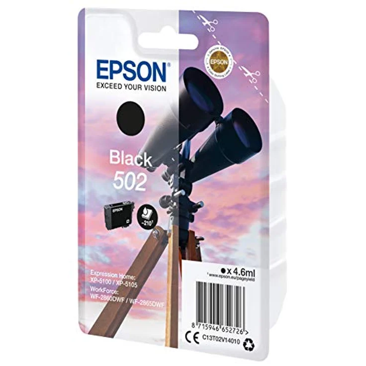 Epson Singlepack Black 502 Ink ? Tintenpatronen (Original, Pigmenttinte, Schwarz, Epson, 1 Stück, Tintenstrahldruck) – Bild 2